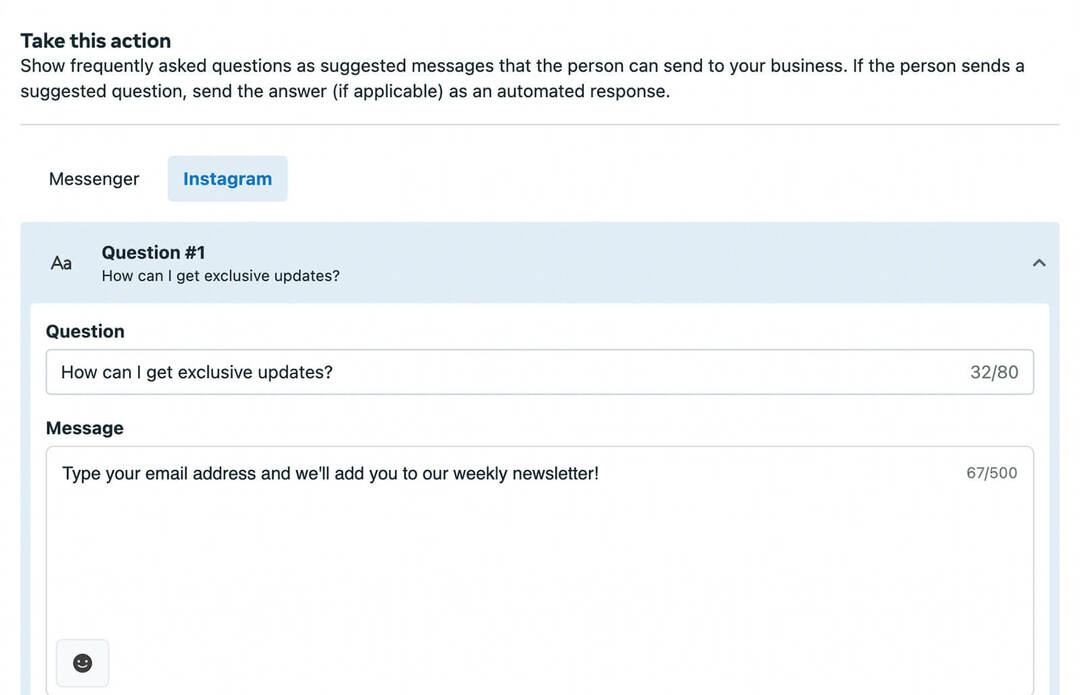 kuinka-to-include-email-sign-up-opportunities-in-automated-dm-responses-on-your-instagram-profile-faq-inbox-automation-tool-add-questions-automated-response-marketing-goals- esimerkki-11