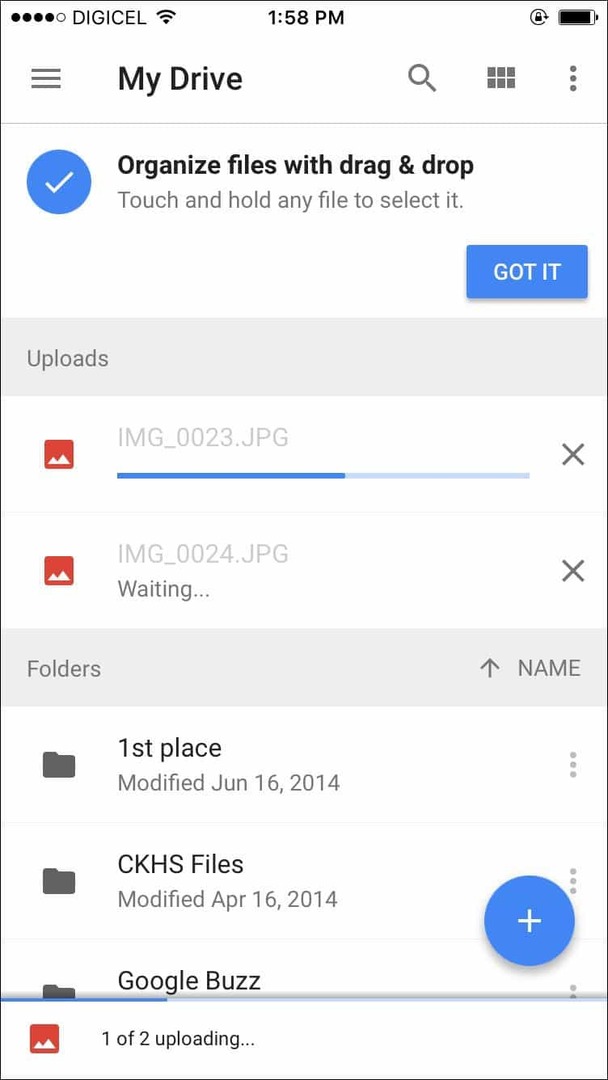 Google Drive iOS: lle päivitetty 3D Touch -tuella