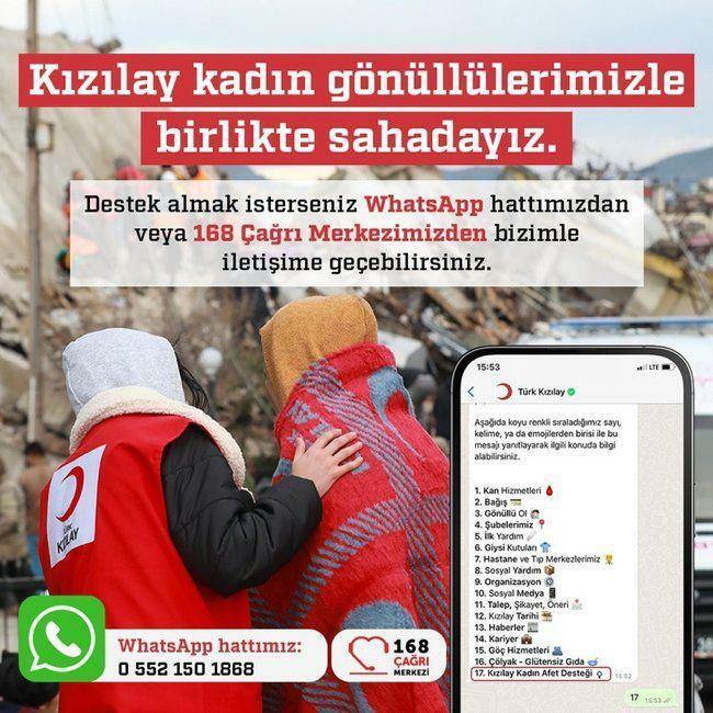 Turkin Punainen Puolikuu perusti whatsapp-linjan maanjäristyksen uhreille