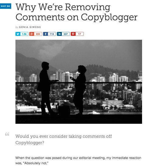 copyblogger poista kommentit