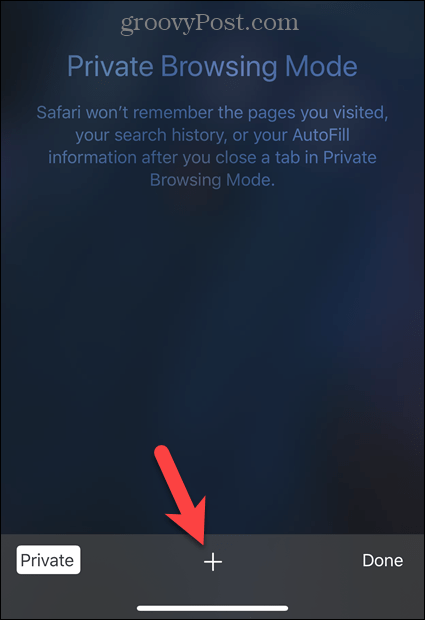 Napauta pluskuvaketta Safarissa iOS: lla