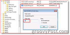 Windowsin rekisterieditori, joka mahdollistaa sähköpostien palauttamisen Inbox for Outlook 2007 -sovellukseen