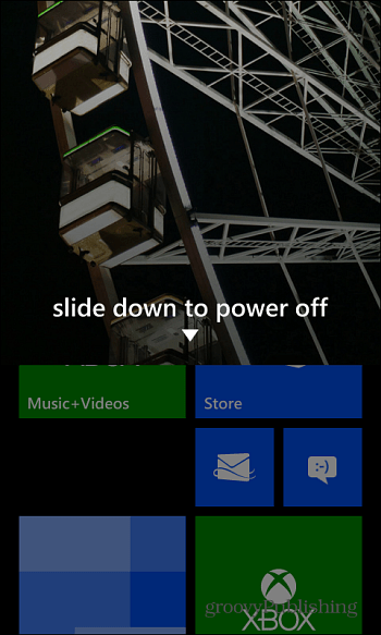 Puoli alaspäin Windows Phone 8: n virrankatkaisuun
