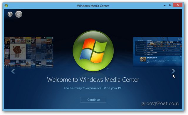 Käynnistä Windows Media Center