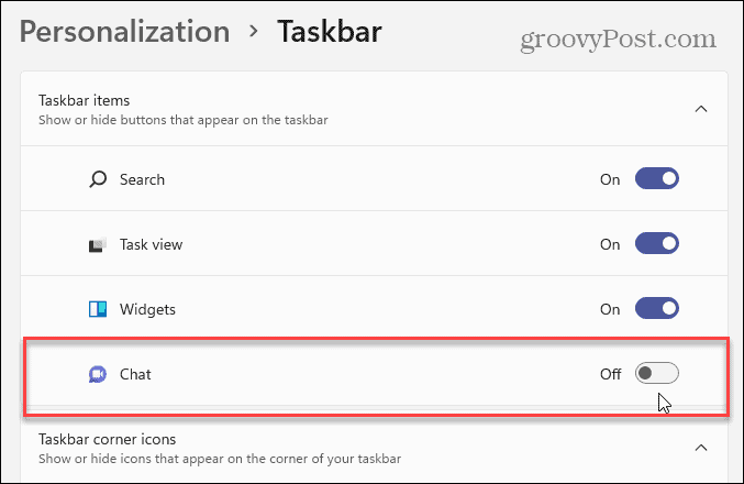 Chat -painikkeen kytkimen asetukset ikkunat 11