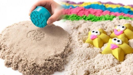 Kineettisen hiekan valmistus lapsille! Kuinka tehdä käytännöllinen (kuuhiekka) kineettinen hiekka kotona?