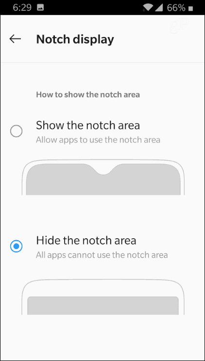OnePlus Notch -näyttö