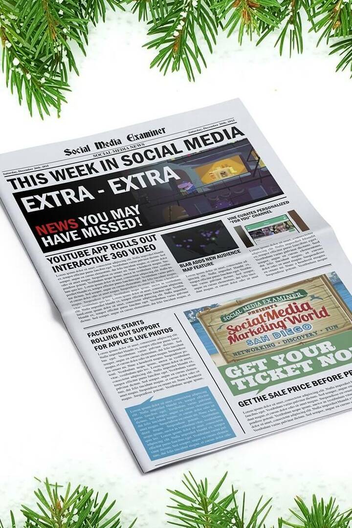 YouTube-sovellus julkaisee interaktiivisen 360-videon: Tällä viikolla sosiaalisessa mediassa: Sosiaalisen median tutkija