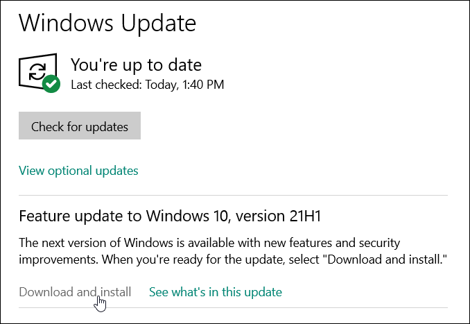 Windows Update Lataa ja asenna