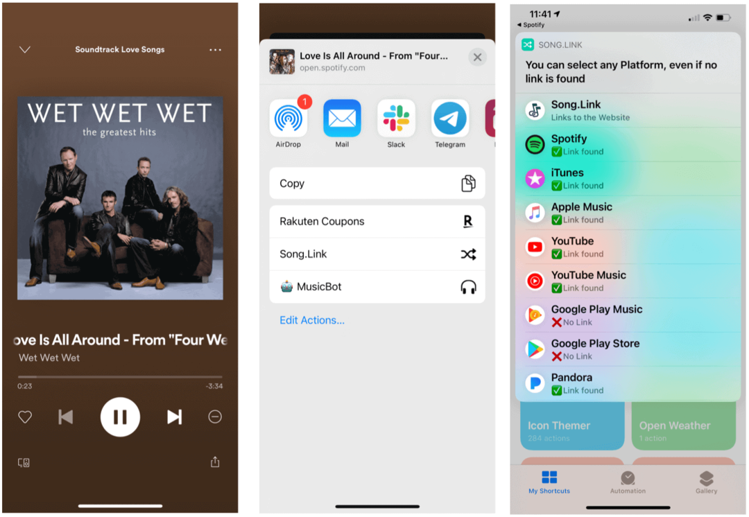 Siri-pikakuvakkeet Spotifylle Sirille jaetaan kappaleita