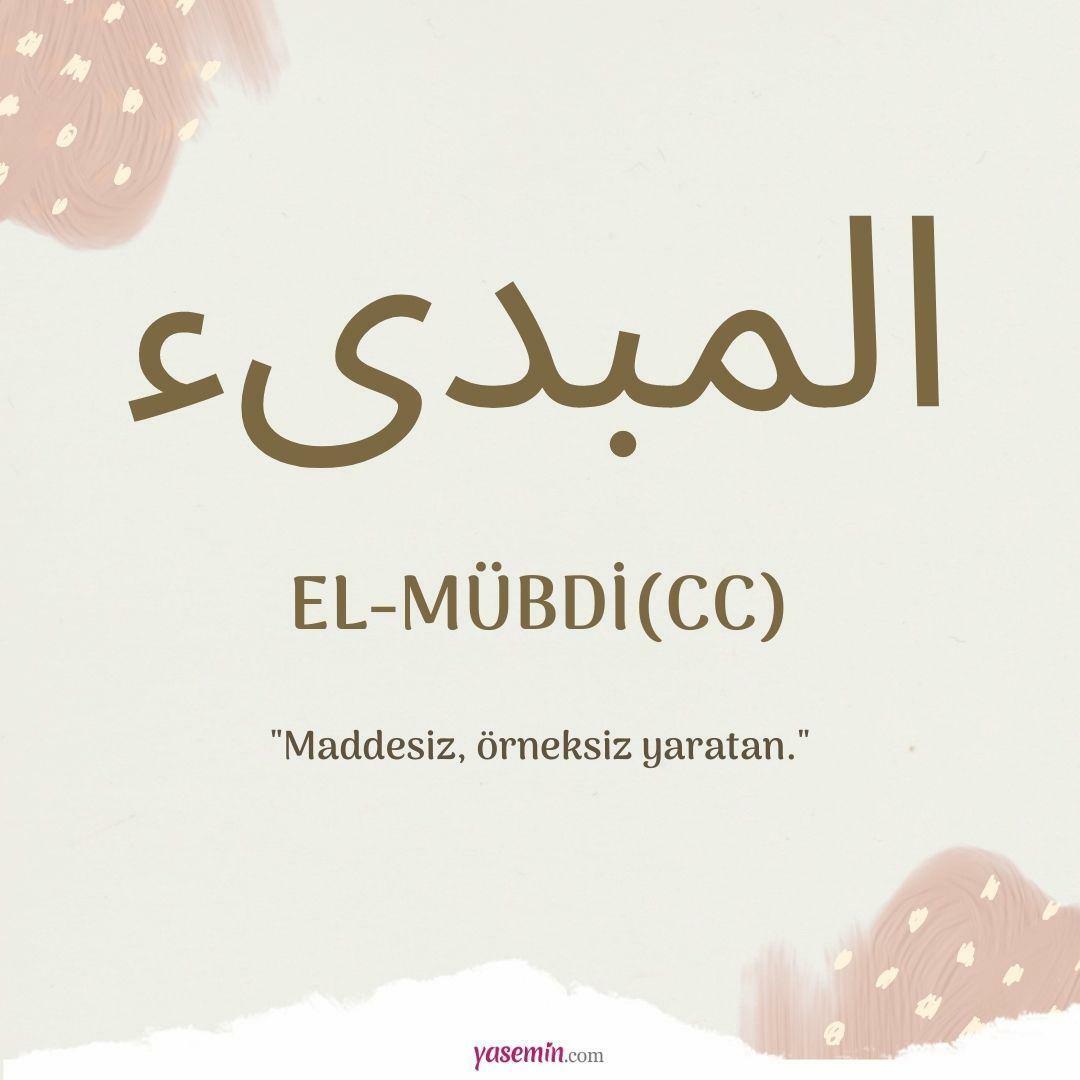 Mitä al-Mubdi (cc) tarkoittaa?