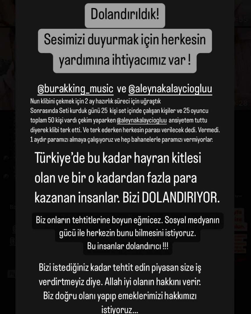Petossyytökset Burak Kingiä ja Aleyna Kalaycıoğlua vastaan
