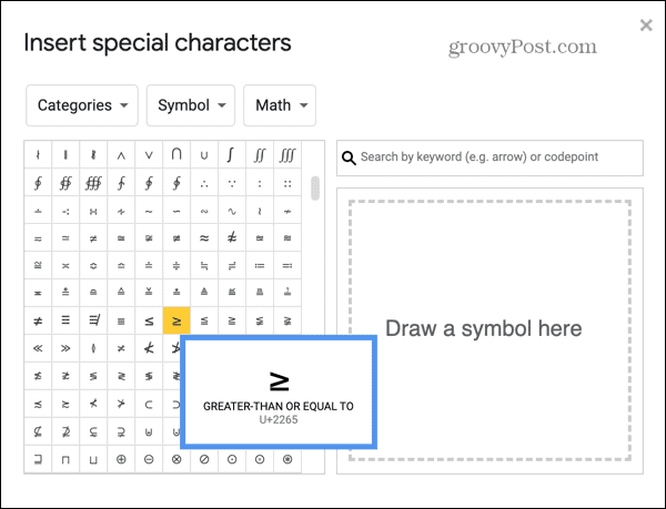 Google Slides valitse symboli