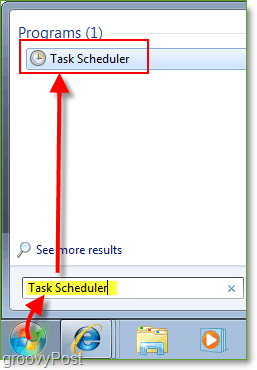 Näyttökuva: Windows 7 Launch Task Scheduler