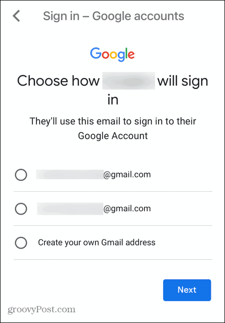 gmail-lapsitilin käyttäjätunnus