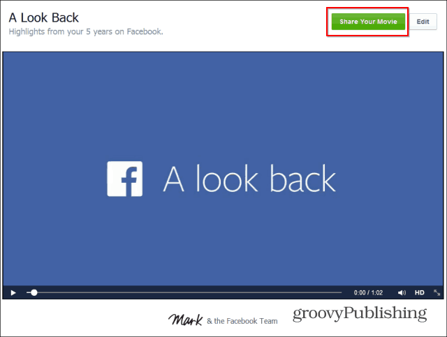 Kuinka muokata Facebookin "Takaisin takaisin" -videota