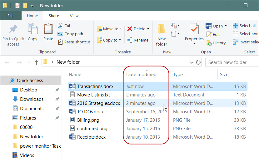 Ystävälliset nimet Esimerkki File Explorer