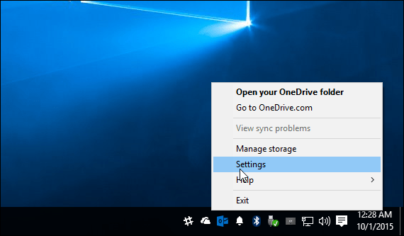 OneDrive Windows 10 -järjestelmätaso