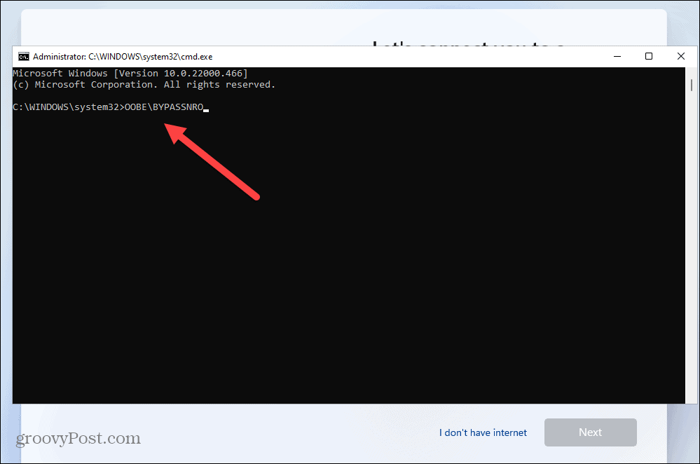 Asenna Windows 11 ilman Internet-yhteyttä