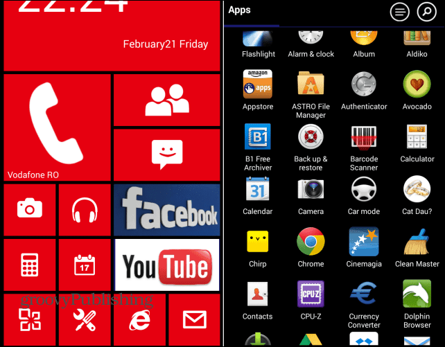 Tee Android näyttämään Windows Phoneilta Launcher 8: lla