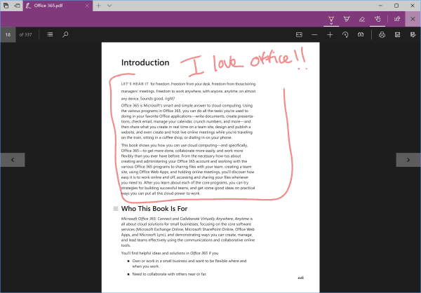 Windows 10 Preview Build 16188 Lisää uusia Edge-PDF-ominaisuuksia ja paljon muuta