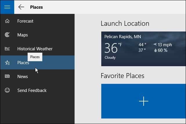 Windows 10 -vinkki: Lisää useita sijainteja Weather-sovellukseen