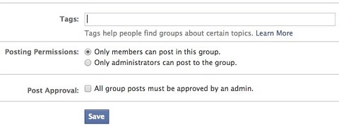 facebook-ryhmän oikeudet