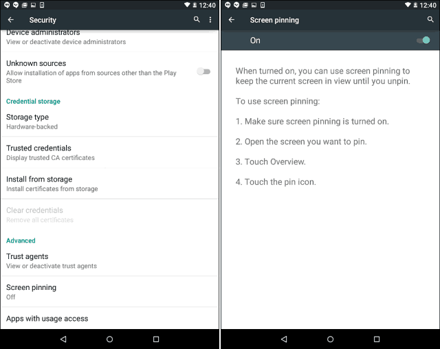 Lukitse Android 5.0 Lollipop vain yhteen sovellukseen, jolla on näytön kiinnitys