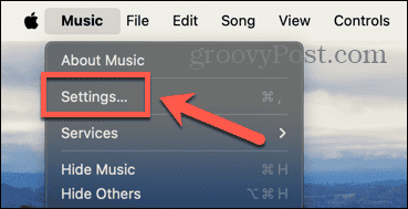 Applen musiikkiasetukset mac