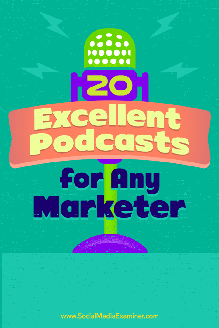 Ray Edwardsin 20 erinomaista podcastia mille tahansa markkinoijalle sosiaalisen median tutkijasta.