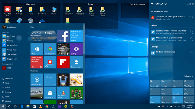 Windows 10: n Käynnistä-valikon asettelun varmuuskopiointi