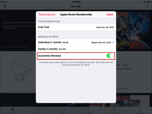 4 Automaattinen uusiminen iOS 9