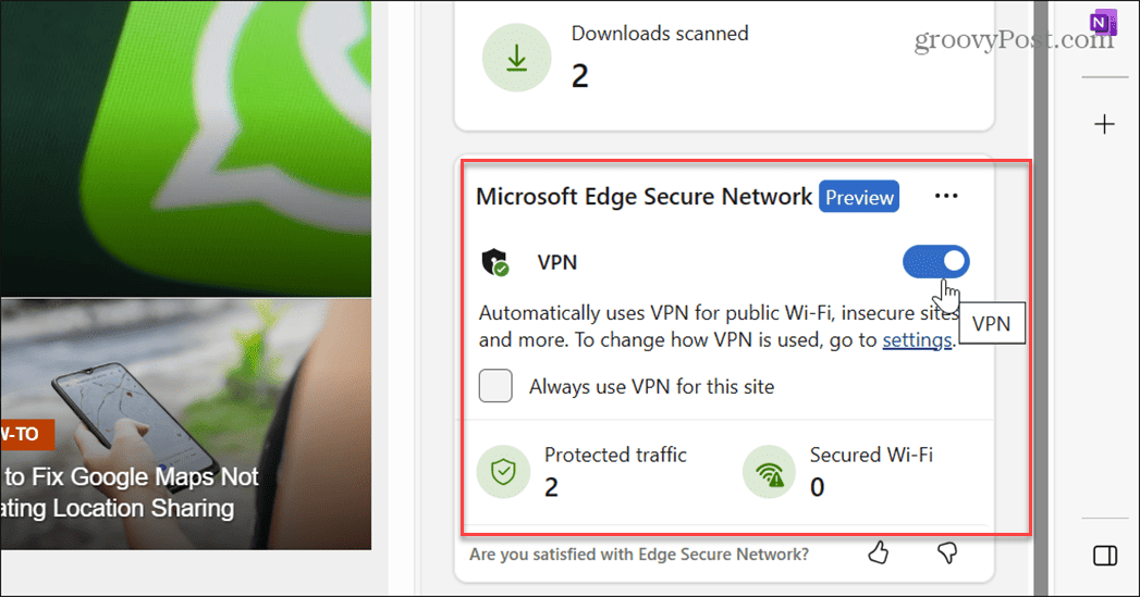 Käytä Microsoft Edge VPN: ää