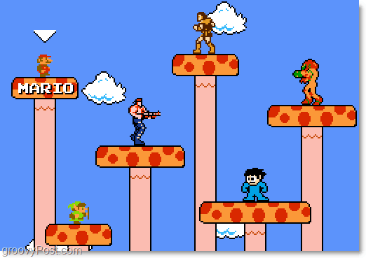 Super Mario Crossover -hahmojen valinta ja hallintaluettelo