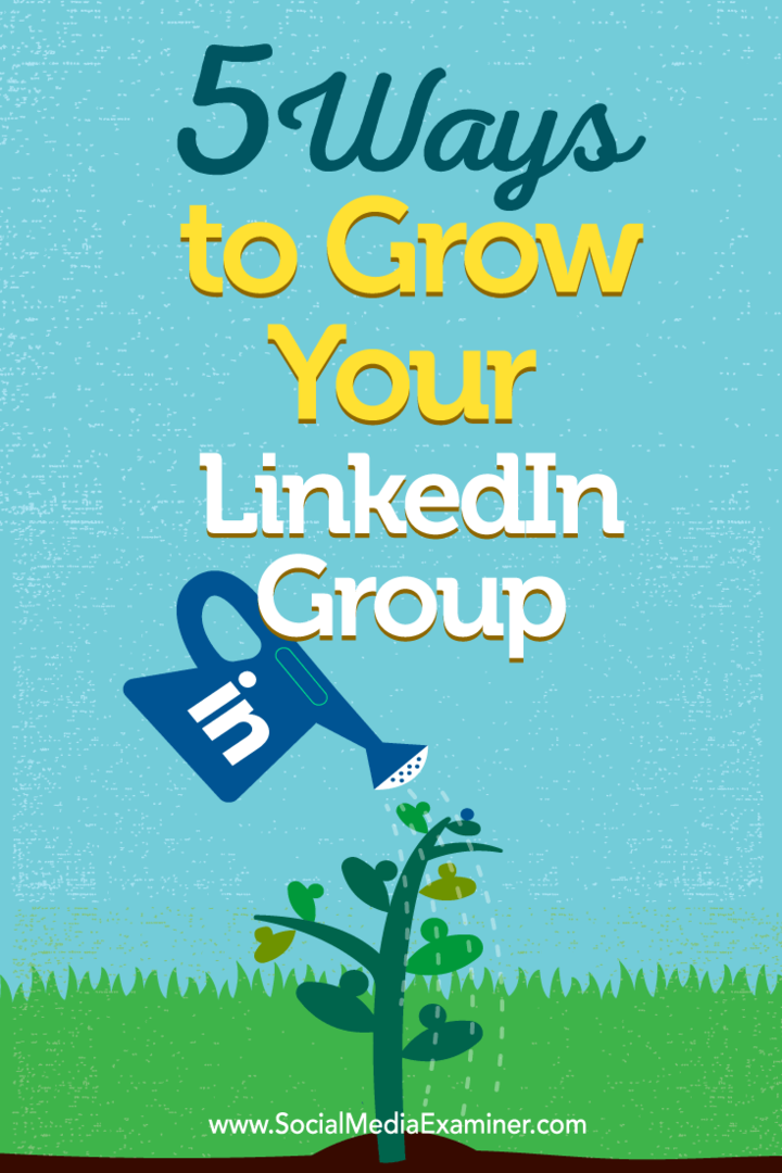 5 tapaa kasvattaa LinkedIn-ryhmääsi: Sosiaalisen median tutkija