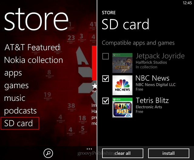 Kuinka ladata sovelluksia SD-kortilta Windows Phone 8: lla