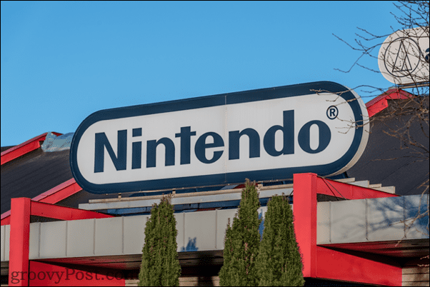 Nintendon logo rakennuksessa