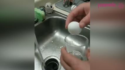 Hän keitti keitetyn munan sellaisella tekniikalla.