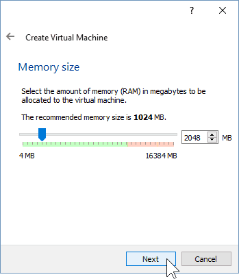 03 Määritä RAM-koon koko (Windows 10 Install)