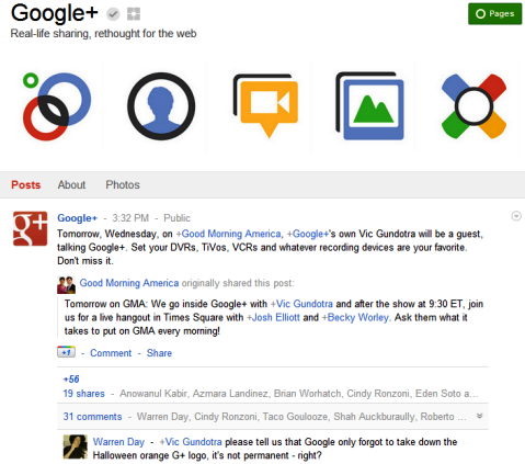 Google+ -sivut - Google+