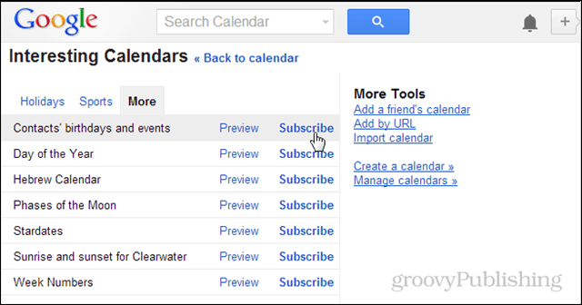Kuinka kopioida yhteystietojen syntymäpäiviä Google-kalenteriin