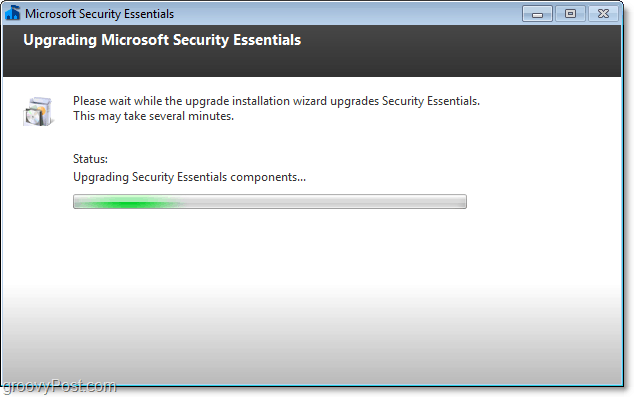 päivitysprosessi microsoft Security Essentials 2.0 beta