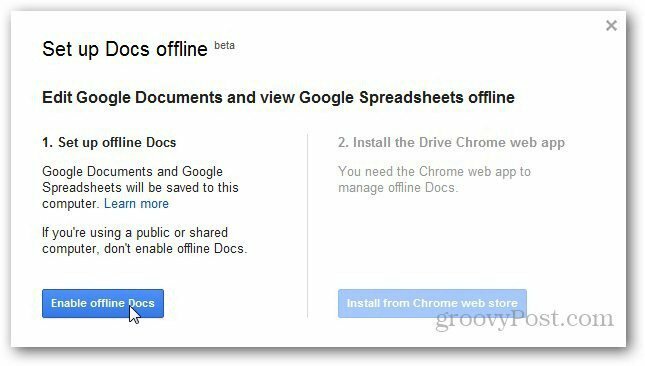 Google-dokumentit offline-tilassa 1