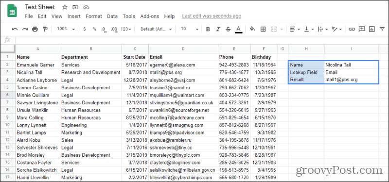 vlookup-hakutulokset