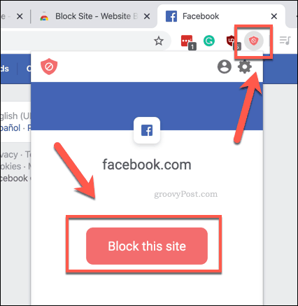 Sivuston estäminen nopeasti käyttämällä BlockSite-sovellusta Chromessa