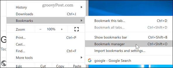 Kirjanmerkkien hallinnan käyttö Chromessa