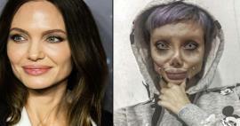 Hän sanoi tulevansa näyttämään Angelina Jolielta, hän muutti itsensä zombiksi!