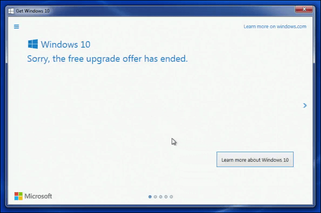 Microsoft suosittelee asiakkaille Ota yhteys tukeen Windows 10 -päivityksille, joita ei ole saatettu loppuun määräajassa