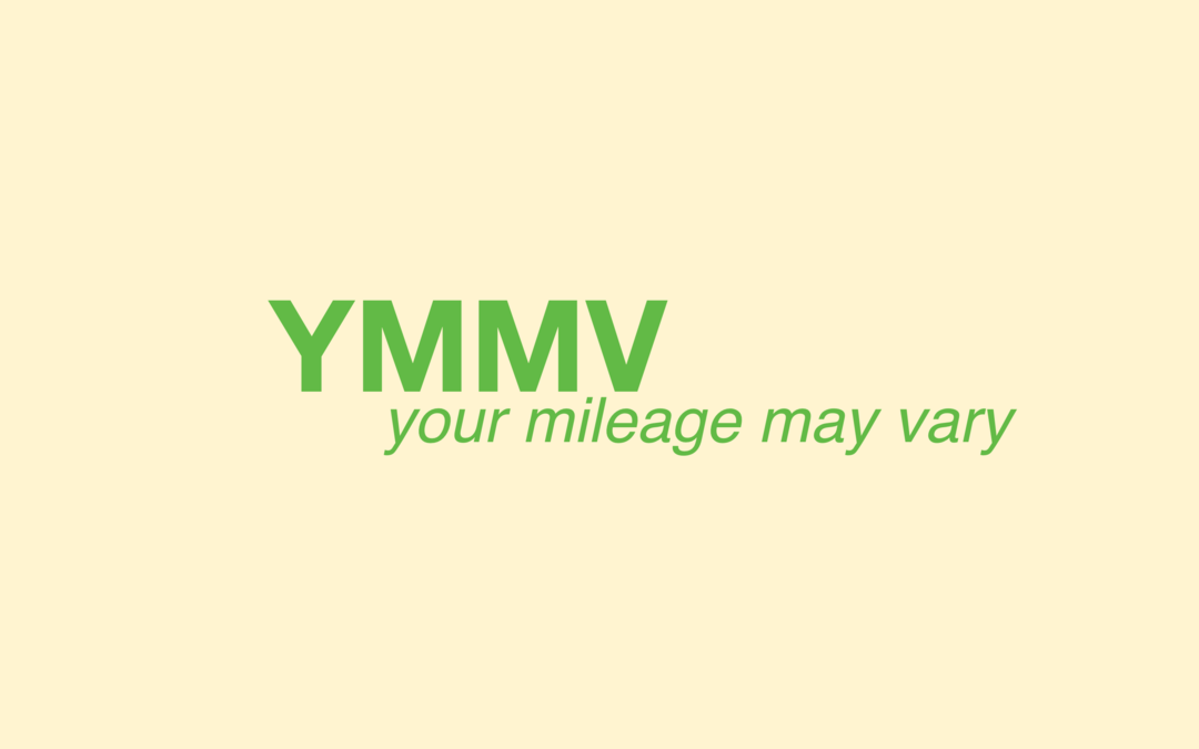 Mitä "YMMV" tarkoittaa ja miten sitä käytetään?