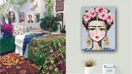 Koristeelliset ehdotukset tyylin "Frida Kahlo" mukaisesti